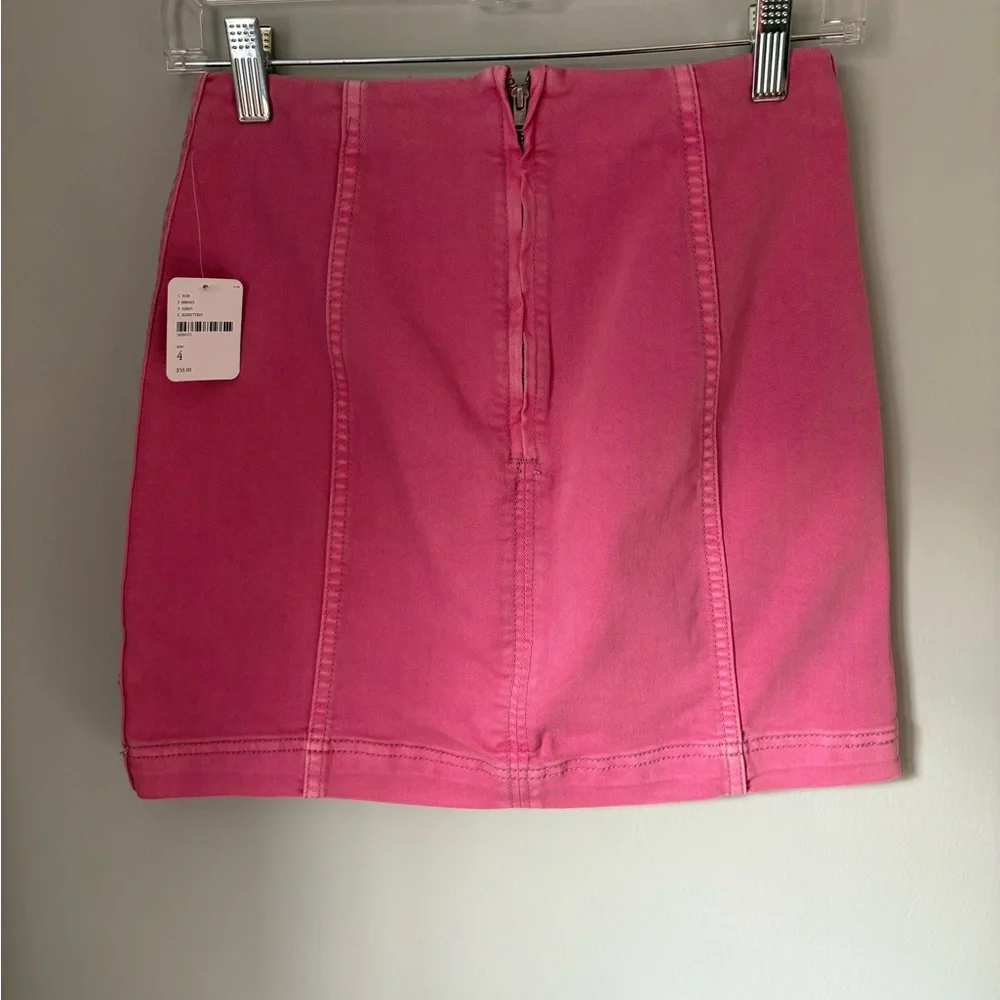 Free People Vibrant Pink Mini Skirt - Picture 2 of 6